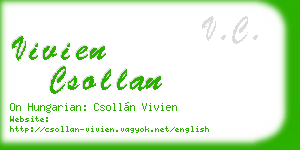 vivien csollan business card